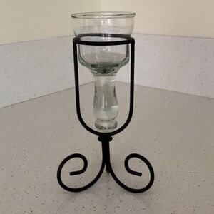 Metal and Glass Candle Holder